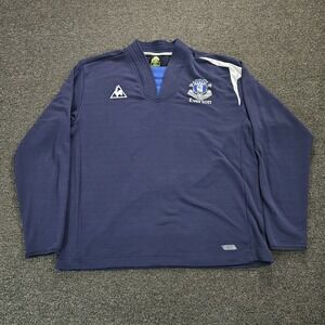 EVERTON FC Training Sweatshirt Le Coq Sportif Mens XL 2010-2011 Toffees Soccer